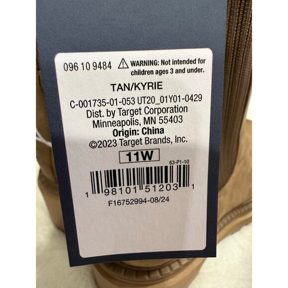 Universal Thread Women's Kyrie Chelsea Boots Size 11 Wide Tan Chunky Ankle Sock - Picture 12 of 13